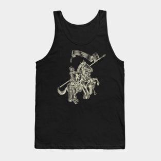 Medieval knight on a horse Tank Top